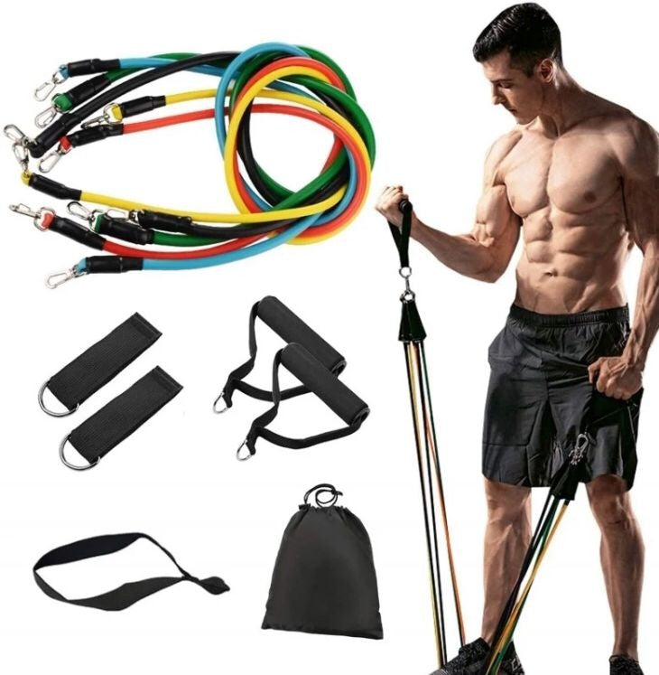 5-Piece Resistance Bands Set – Full Body Workout & Home Gym Exercise Kit