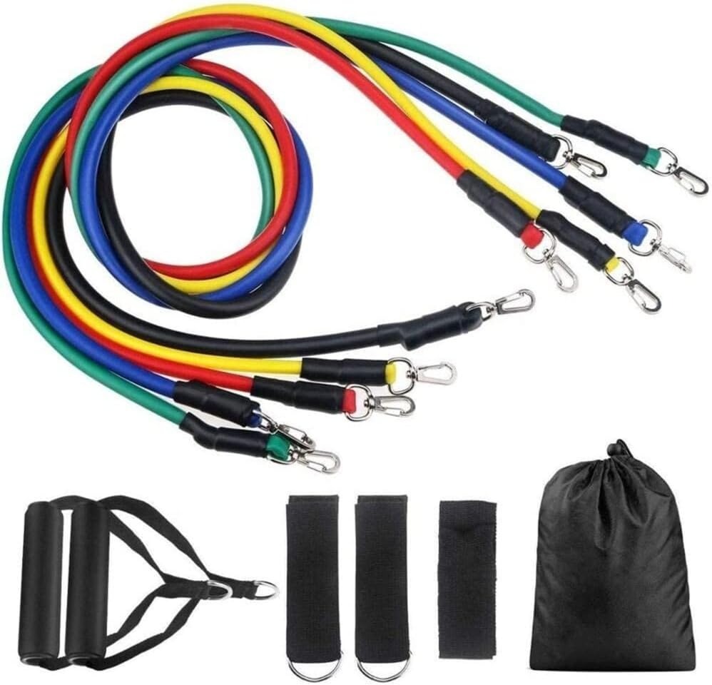 5-Piece Resistance Bands Set – Full Body Workout & Home Gym Exercise Kit