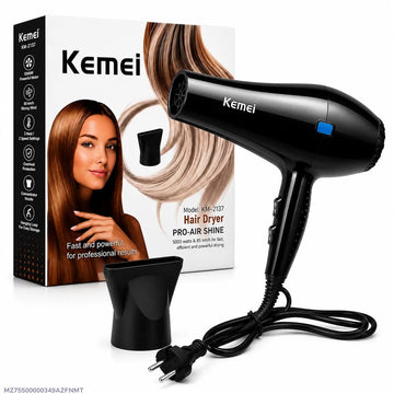 Kemei Professional Hair Dryer 5000W – High-Speed Blow Dryer with 3 Heat & 2 Speed Settings