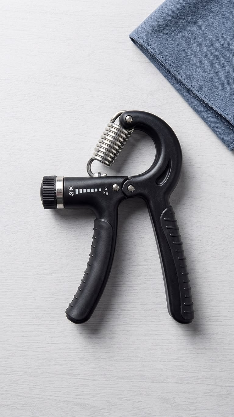 Adjustable Hand Grip Strengthener with Spring Resistance – 60kg Heavy Duty Forearm & Hand Exerciser