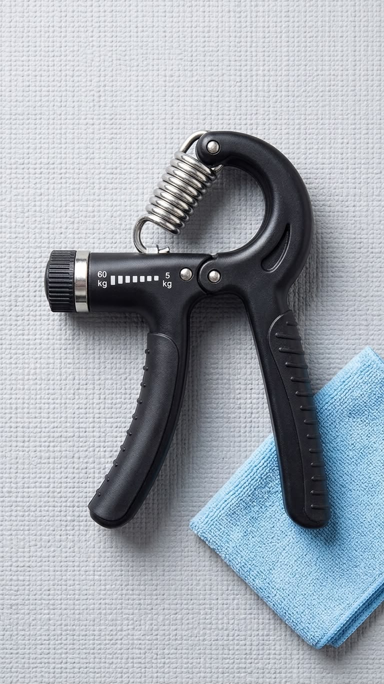 Adjustable Hand Grip Strengthener with Spring Resistance – 60kg Heavy Duty Forearm & Hand Exerciser