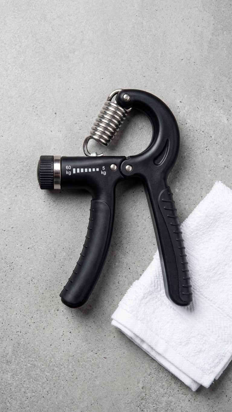 Adjustable Hand Grip Strengthener with Spring Resistance – 60kg Heavy Duty Forearm & Hand Exerciser