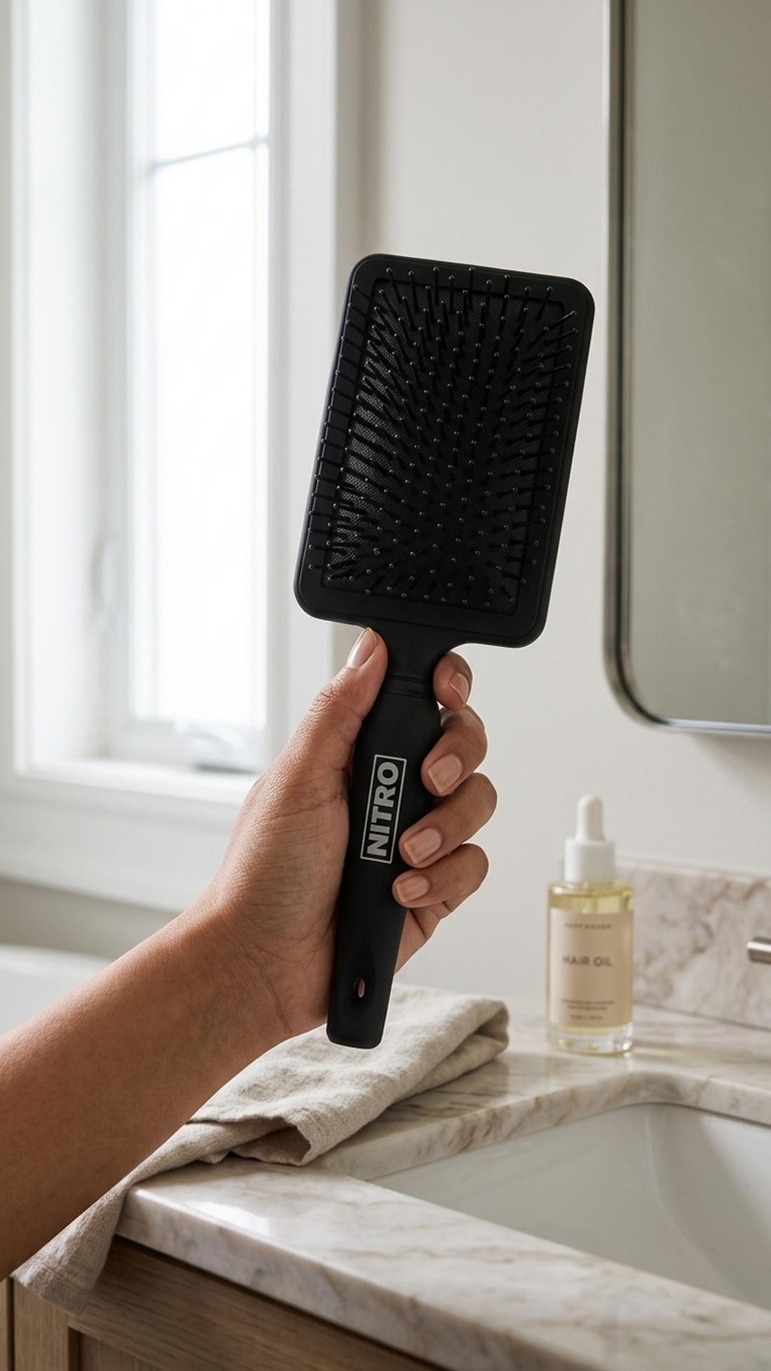 NITO Professional Paddle Hair Brush – Anti-Tangle Hair Detangling Brush