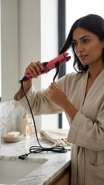 NOVA 2 in 1 Hair Beauty Set – Hair Straightener & Curler